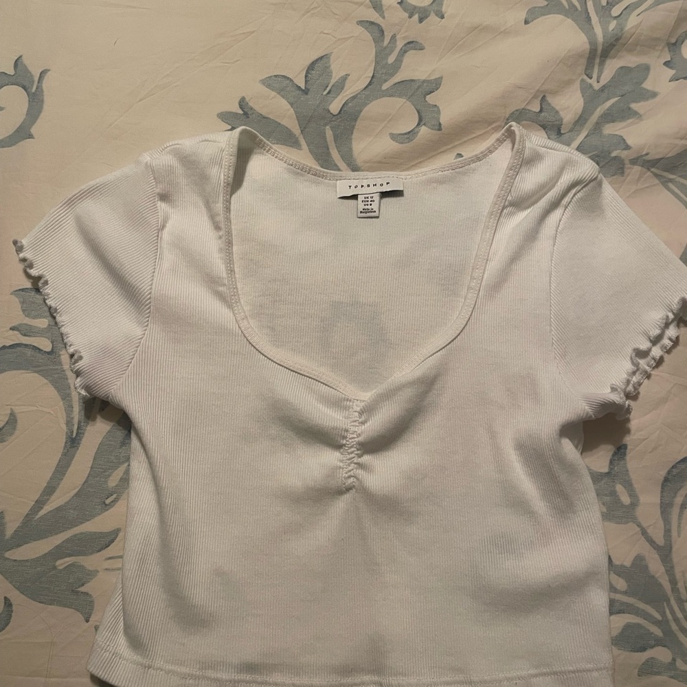 TOPSHOP Basic White Croptop